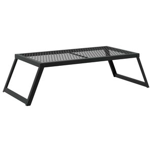 vidaXL Churrasqueira de Camping Dobr&aacute;vel Preto 58 x 31 x 2 cm A&ccedil;o Liga