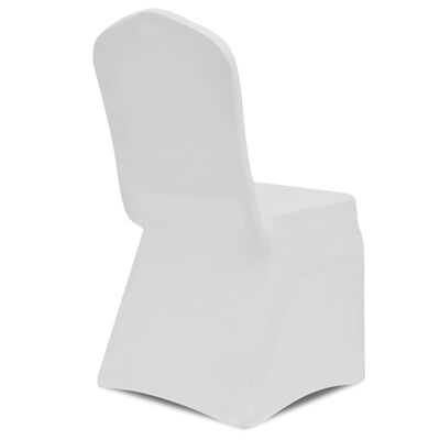 vidaXL Capa para cadeira elástica 30 pcs branco