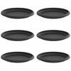 vidaXL Bandeja Redonda de Flores 6 pcs Preto &Oslash; 19 x 2 cm Pl&aacute;stico