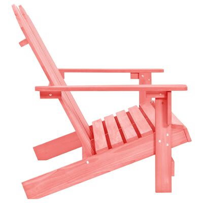 vidaXL Cadeira de jardim Adirondack 2 lugares abeto maciço rosa