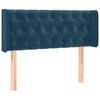 vidaXL Cabeceira de cama c/ abas veludo 93x16x78/88 cm azul-escuro