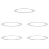vidaXL adequado para An&eacute;is de &Aacute;rvore Planos 5 unid. Prateado