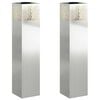 vidaXL Luz Solar LED de Caminho 2 unid. Branco quente 18 x 18 x 80 cm