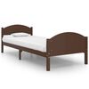 vidaXL Estrutura de cama 100x200 cm pinho maci&ccedil;o castanho-escuro