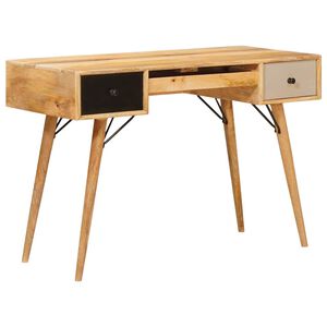 vidaXL Secret&aacute;ria de escrita com gaveta Castanho 110 x 55 x 76 cm