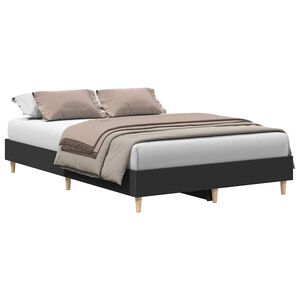 vidaXL Estrutura de cama sem colch&atilde;o 140x190 cm preto