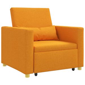 vidaXL Sof&aacute;-camas retr&aacute;til individual Amarelo-escuro 90 x 165 x 87 cm