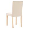 vidaXL Cadeiras de jantar 2 pcs tecido cor creme