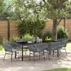 vidaXL Conjunto de Jantar para Jardim 7 pcs Cinzeto Rattan Sint&eacute;tico