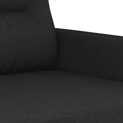 vidaXL 2 pcs conjunto de sofás com almofadões tecido preto