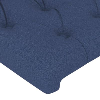 vidaXL Cabeceira de cama 2 pcs tecido 100x7x78/88 cm azul