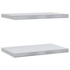 vidaXL Prateleiras de parede 2 pcs 50x30x3 cm aço inoxidável prateado