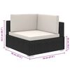 vidaXL 8 pcs conjunto lounge de jardim c/ almofad&otilde;es vime PE preto