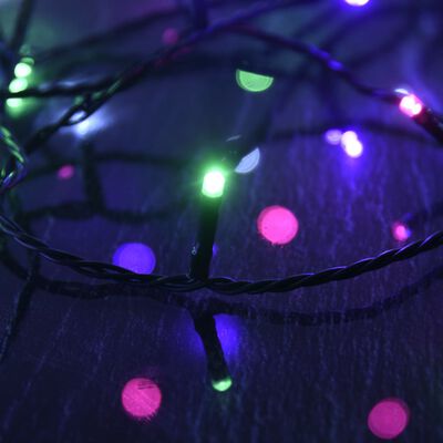 vidaXL Cordão de luzes com 300 luzes LED 30 m PVC pastel multicolorido