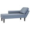 vidaXL Chaise lounge com almofada tecido corduroy azul