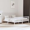 vidaXL Estrutura de cama super king pinho maci&ccedil;o 180x200 cm branco