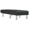 vidaXL Chaise longue couro artificial preto