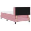 vidaXL Cama Box com colch&atilde;o com cabeceira Rosa 200 x 100 cm Poli&eacute;ster