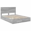 vidaXL Cama com Armazenamento com cabeceira Cinza Sonoma 150 x 200 cm