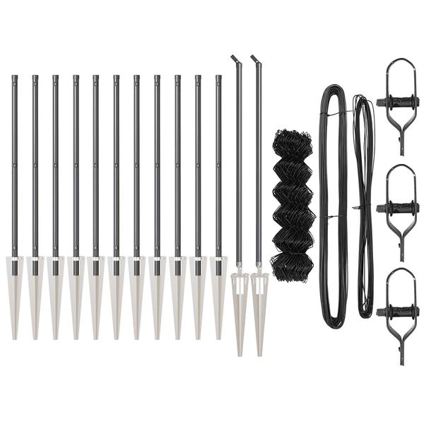vidaXL Poste de Cerca Cinzeto 25 x 1 m (malha 60 x 60 mm) A&ccedil;o
