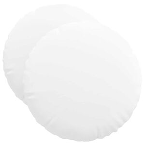vidaXL Almofadas de Assento 2 pcs Branco &Oslash;50 x 19 cm tecido