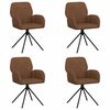 vidaXL Cadeiras de Jantar Girat&oacute;rias 4 pcs Couro Suede Sint&eacute;tico
