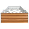 vidaXL Canteiro de jardim elevado 582 x 100 x 36 cm A&ccedil;o Galvanizado