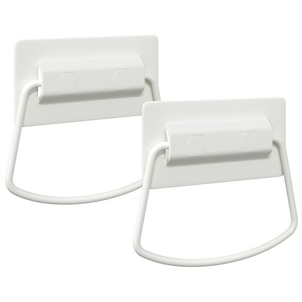 vidaXL Ma&ccedil;anetas de Arm&aacute;rio 2 pcs Branco 85 x 45 mm Metal