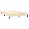 vidaXL Cama com molas/colch&atilde;o 140x190 cm tecido cor creme