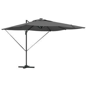 vidaXL Guarda-sol Antracite 286 x 284 x 270 cm Alum&iacute;nio e Poli&eacute;ster