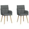 vidaXL Cadeiras de Jantar 2 pcs Tecido Cinzento-Escuro 60 x 56 x 96 cm