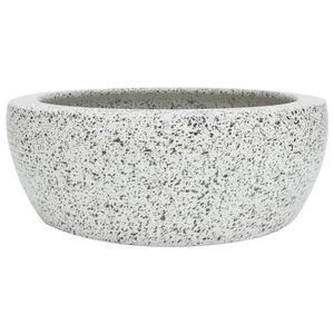 vidaXL Lavat&oacute;rio de bancada redondo &Phi;41x14 cm cer&acirc;mica cinzento