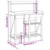 vidaXL Bancada p/ vasos c/ prateleiras madeira abeto maci&ccedil;a castanho