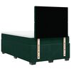 vidaXL Cama boxspring com colch&atilde;o 120x200 cm veludo verde-escuro