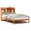 vidaXL Cama c/ estante sem colch&atilde;o 120x190cm pinho maci&ccedil;o castanho-mel