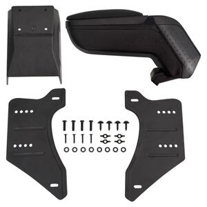 vidaXL Apoio de bra&ccedil;o universal para carro 13x33x(33-53) cm ABS preto