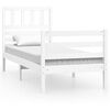 vidaXL Estrutura de cama 100x200 cm madeira maci&ccedil;a branco