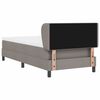 vidaXL Cama Box com colch&atilde;o Cinzento-acastanhado 80 x 200 cm tecido
