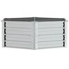 vidaXL Canteiro elevado de jardim 129x45 cm aço galvanizado prateado