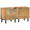vidaXL Mesas de cabeceira 2 pcs castanho madeira mangueira maci&ccedil;a