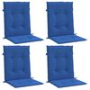 vidaXL Almofad&otilde;es lombares p/ cadeiras de jardim 4pcs oxford azul real