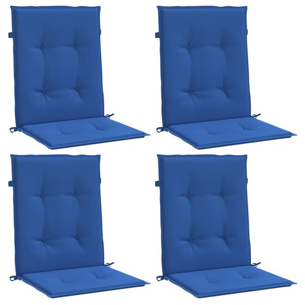 vidaXL Almofad&otilde;es lombares p/ cadeiras de jardim 4pcs oxford azul real