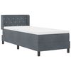 vidaXL Cama Box com colch&atilde;o Cinza Escuro 200 x 80 cm Poli&eacute;ster