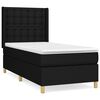 vidaXL Cama com molas/colch&atilde;o 80x200 cm tecido preto