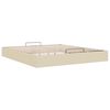 vidaXL Estrutura cama otomana sem colch&atilde;o 200x200 cm tecido cor creme