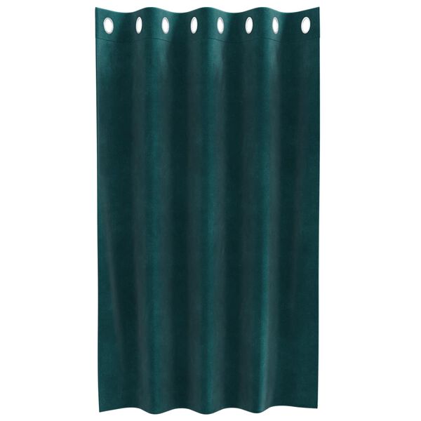 vidaXL Cortinas opacas 2 pcs Verde Escuro 140 x 140 cm Veludo