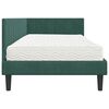 vidaXL Estrutura de Cama de Canto com Colch&atilde;o 2 pcs Verde Veludo