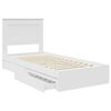 vidaXL Cama com Armazenamento Branco 90 x 190 cm Madeira processada