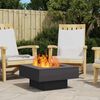 vidaXL Fire Pit Preto 60 x 60 x 30 cm A&ccedil;o
