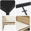 vidaXL Conjunto de Jantar para Jardim com almofada 9 pcs Bege vime PE